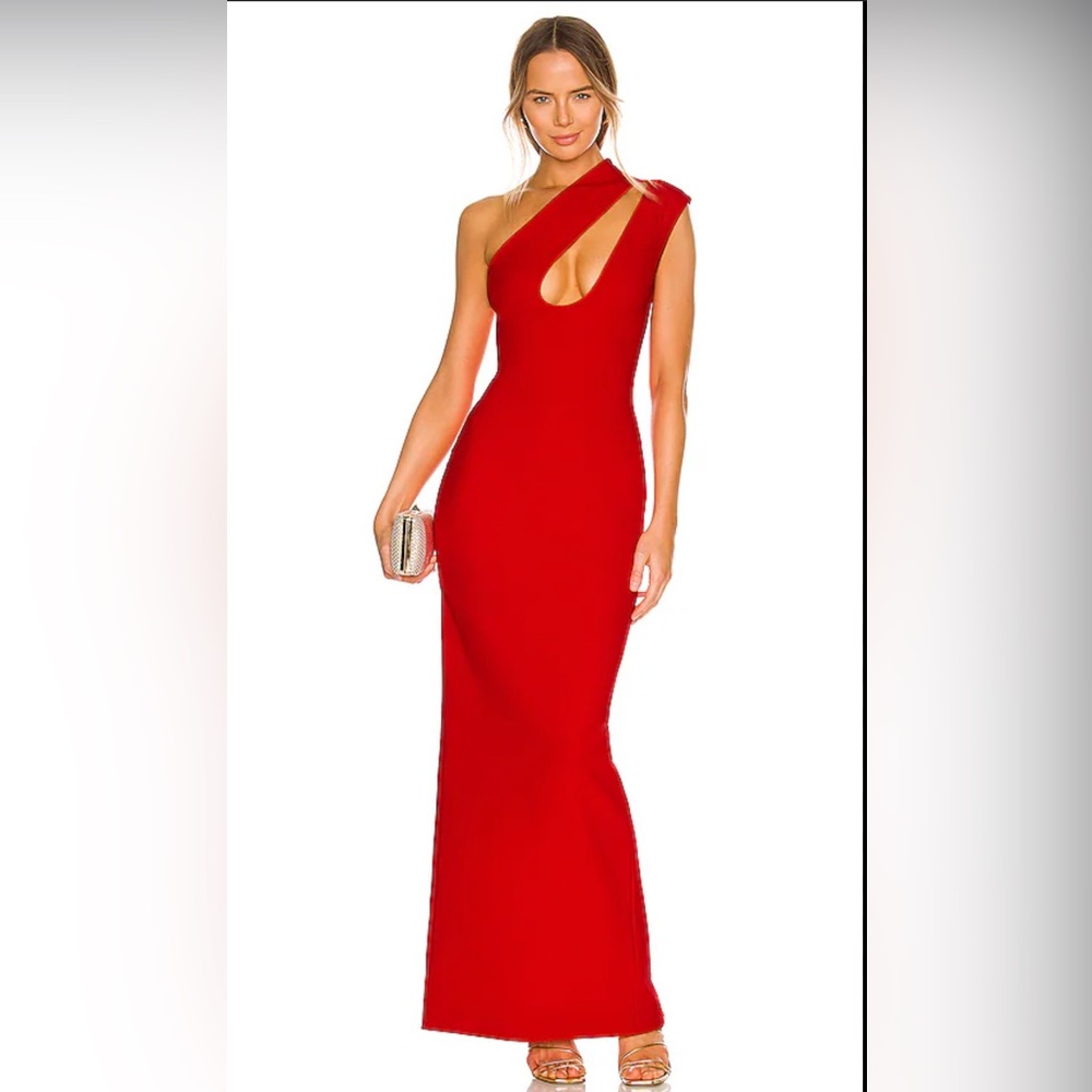 SOLACE London Krista Dress in Royal Red